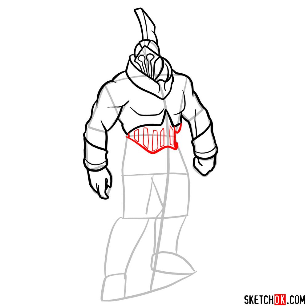 How to draw Talos from God of War - step 09