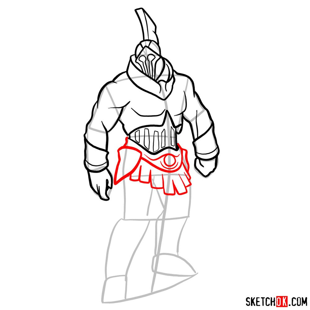 How to draw Talos from God of War - step 10