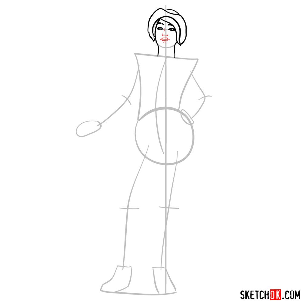 How to draw Fiona from the Borderlands - step 06