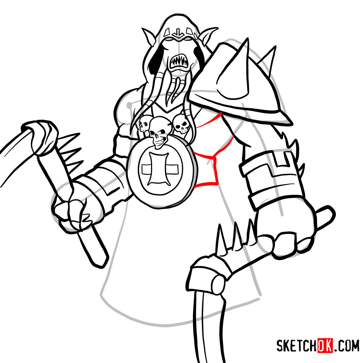 How to draw Akama | World of Warcraft - step 14