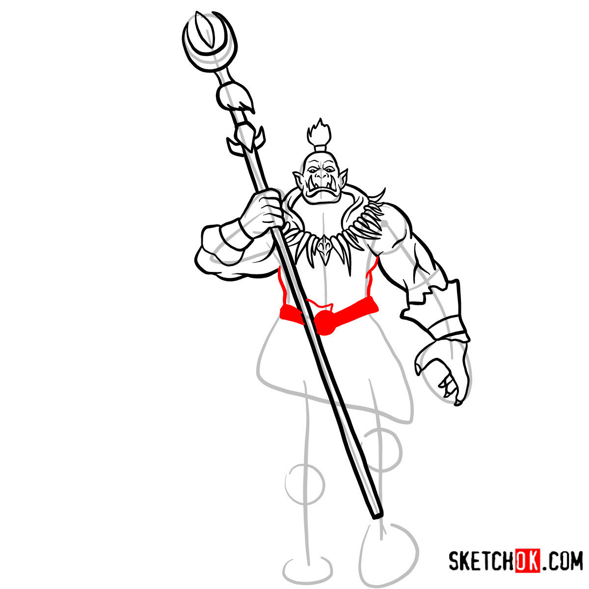How to draw Ner'zhul | World of Warcraft - step 11