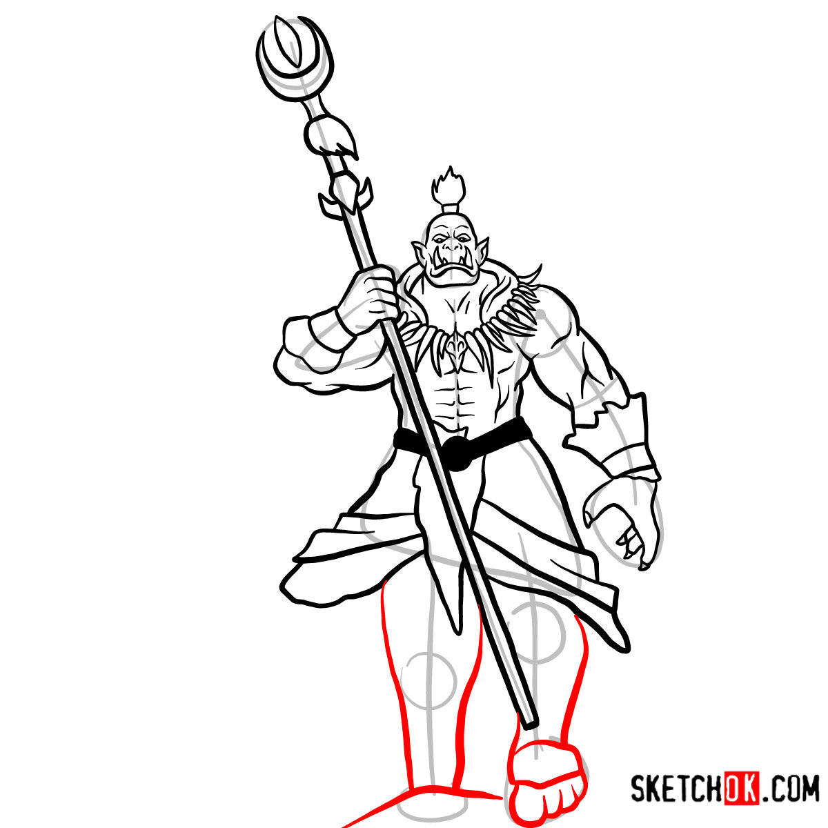 How to draw Ner'zhul | World of Warcraft - step 14