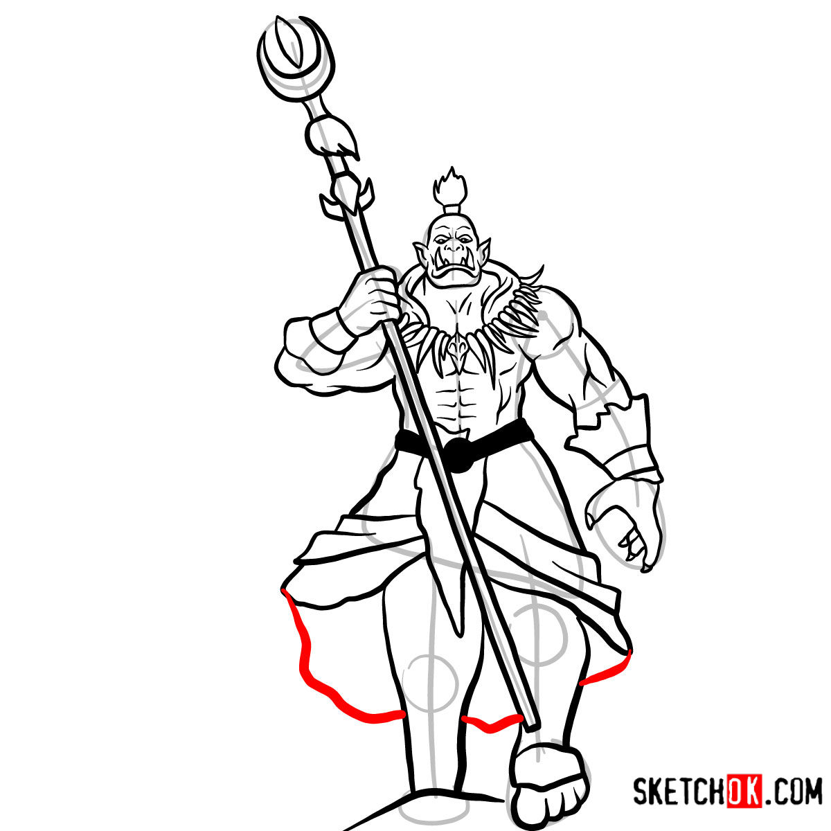 How to draw Ner'zhul | World of Warcraft - step 15