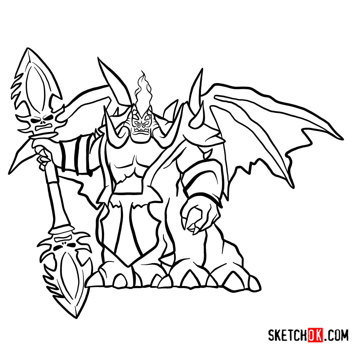 How to draw Mannoroth the Destructor | World of Warcraft