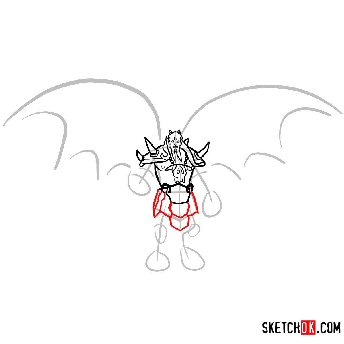 How to draw Kil'jaeden | World of Warcraft - step 08