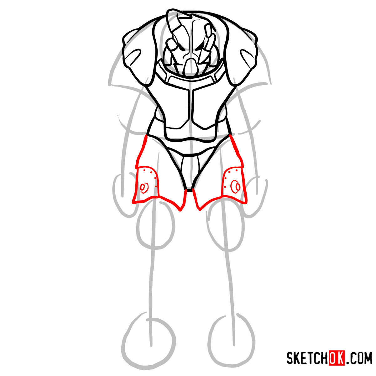 How To Draw Quantum X 01 Power Armor Fallout Step By Step Drawing Tutorials