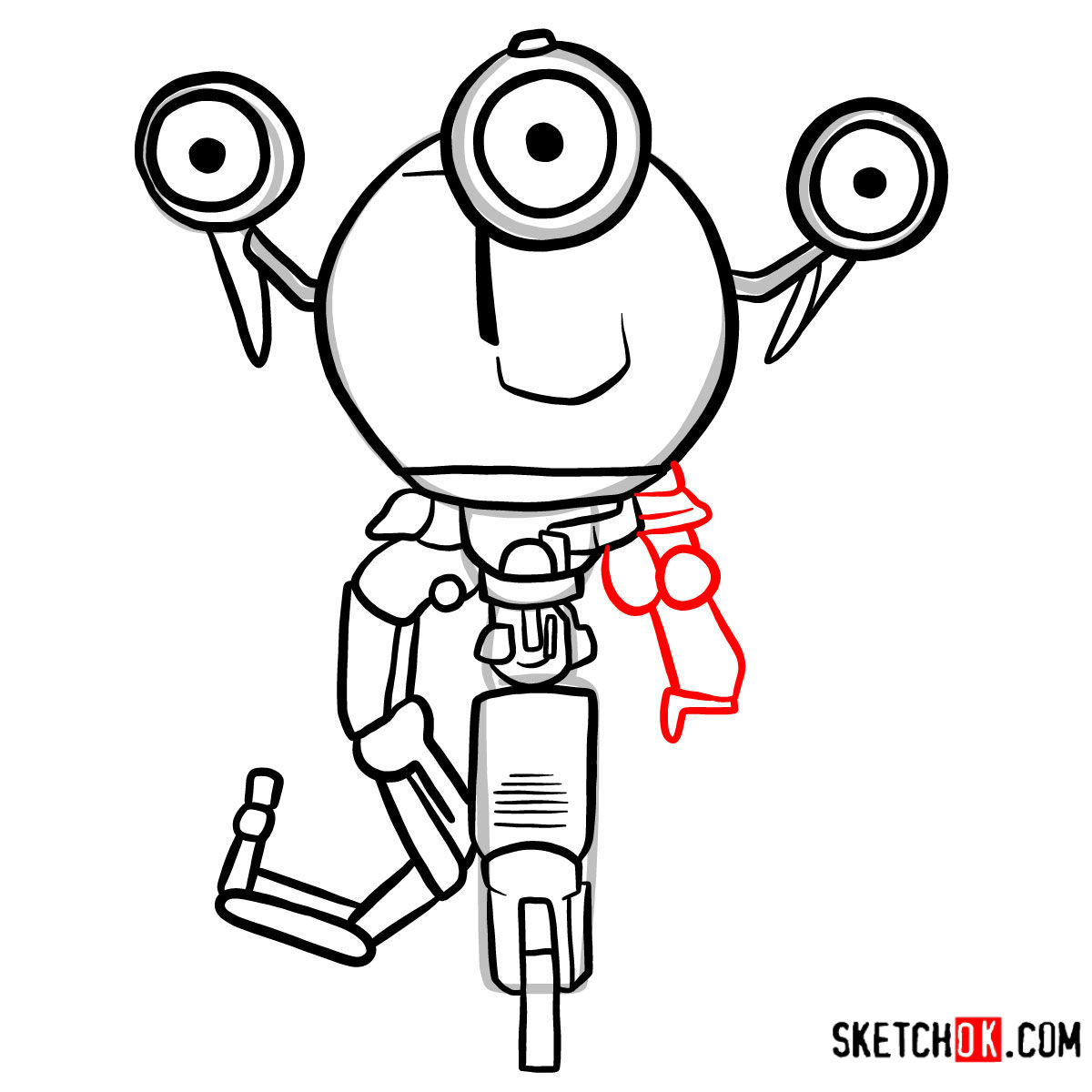 How to draw Codsworth | Fallout - step 10