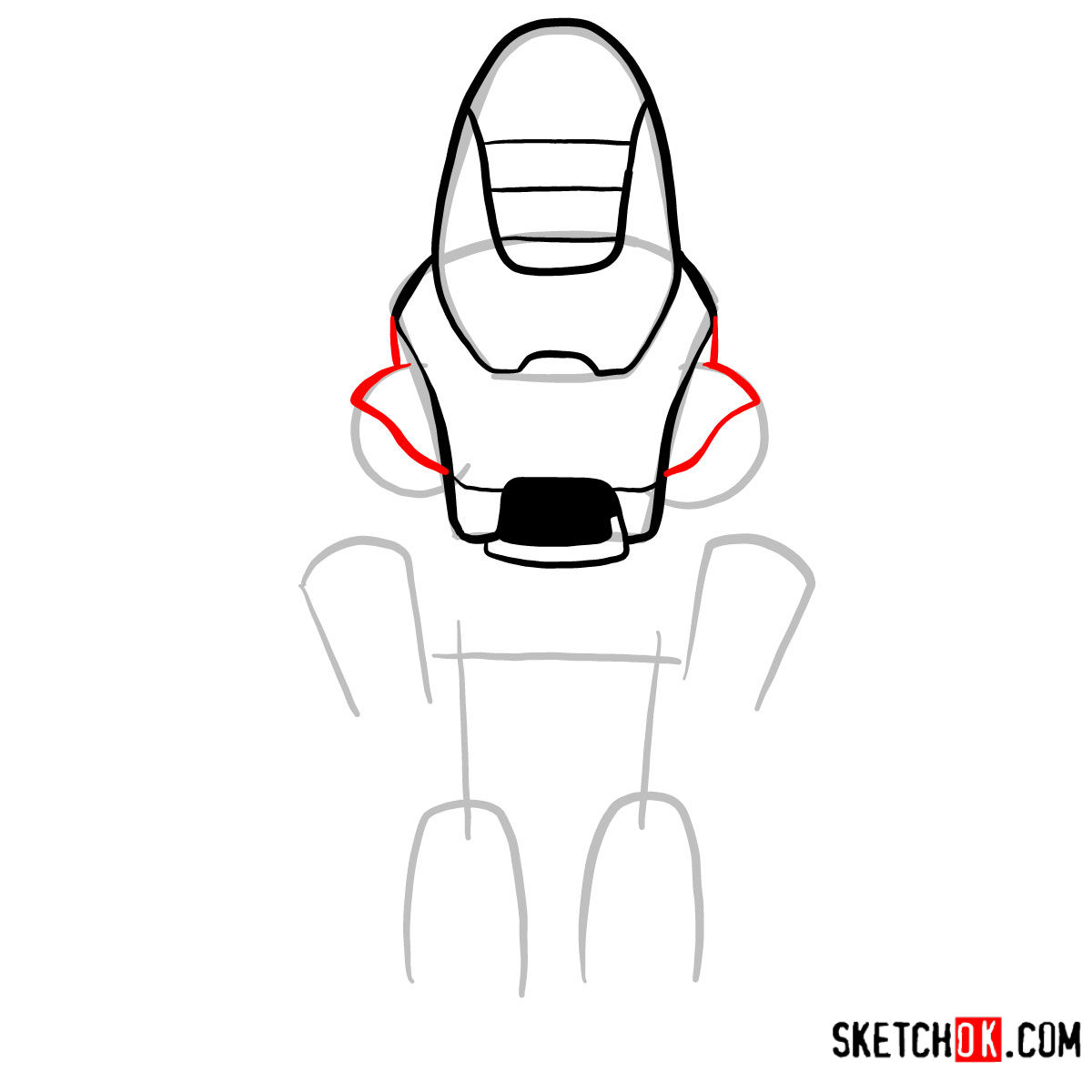 How to draw the Protectron | Fallout - step 04
