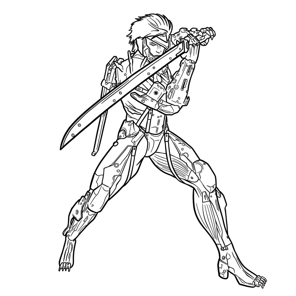 How to Draw Raiden from Metal Gear Rising: A Detailed Guide