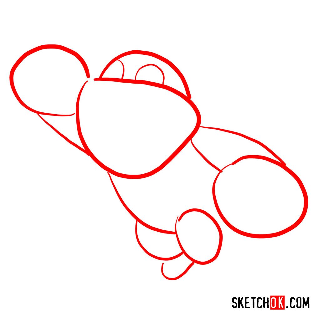 How to draw Boom Boom from Super Mario games - step 01