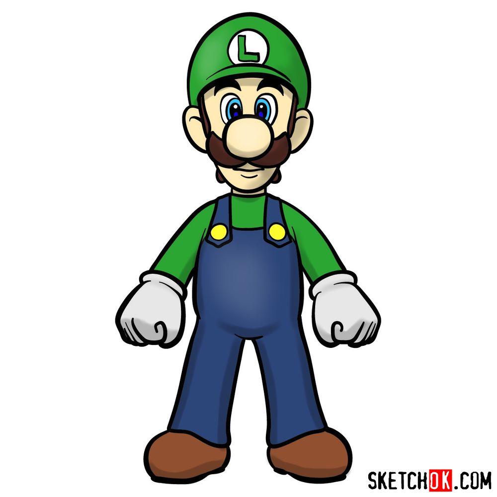 How to draw Luigi | Super Mario