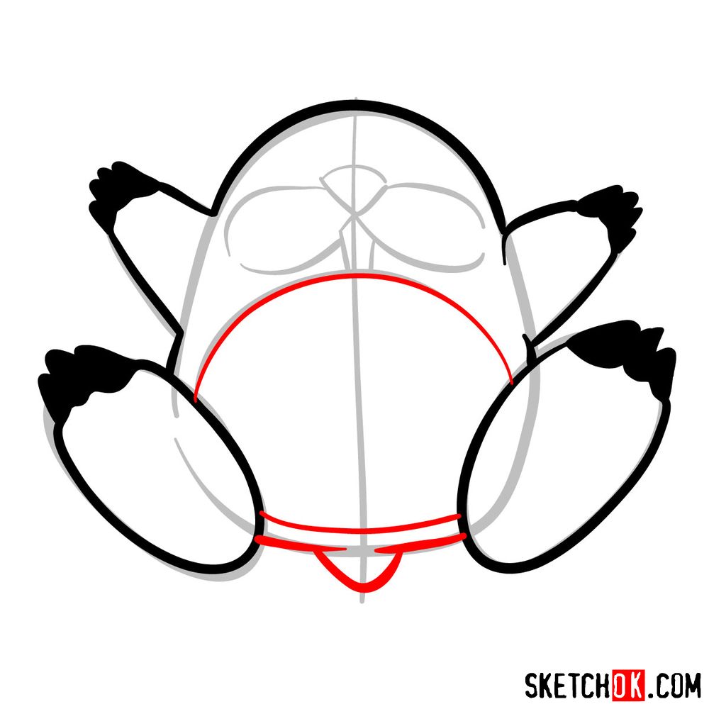 How to draw Monty Mole from Super Mario games - step 05