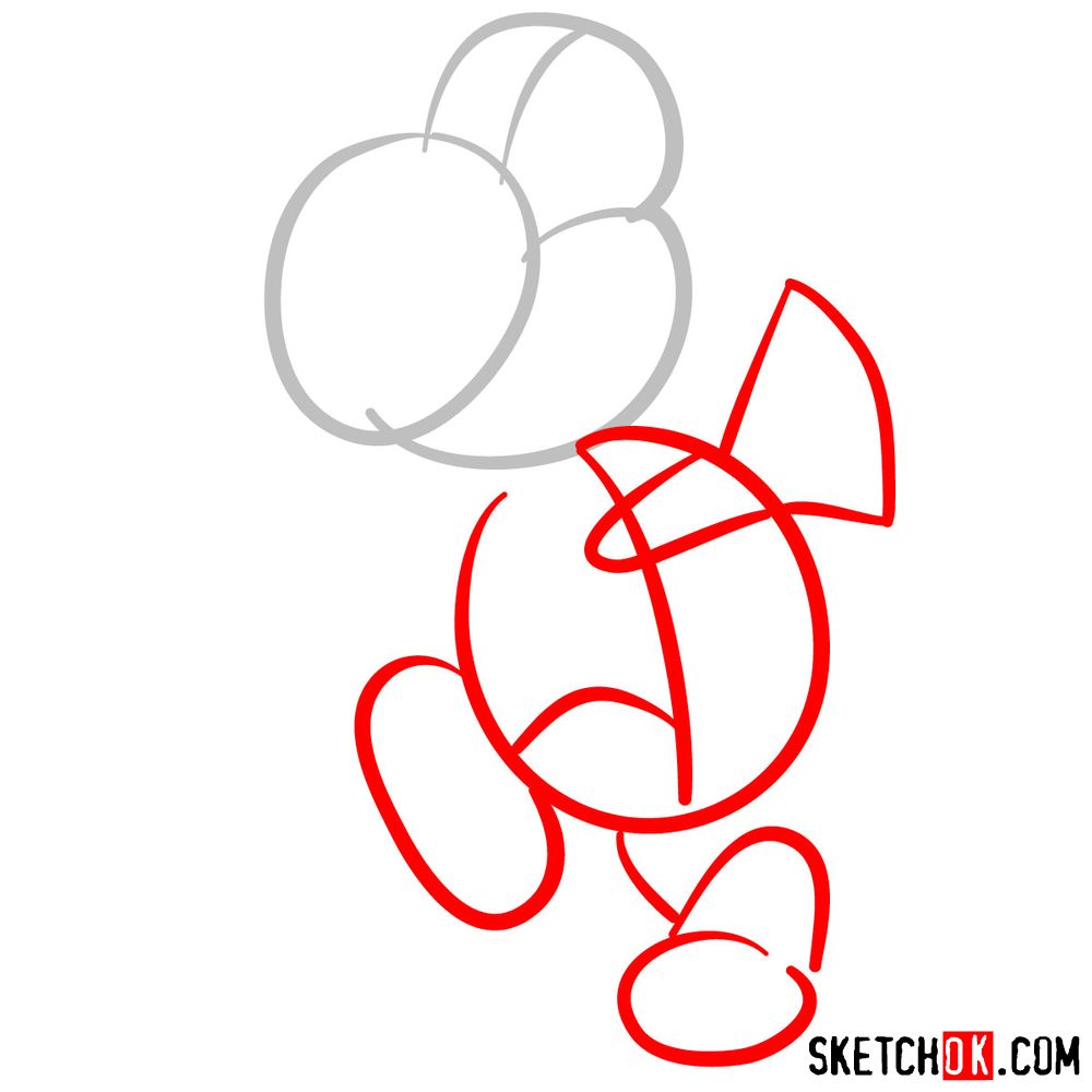 How to draw Koopa Troopa from Super Mario games - step 02