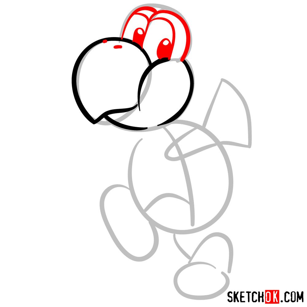 How to draw Koopa Troopa from Super Mario games - step 04