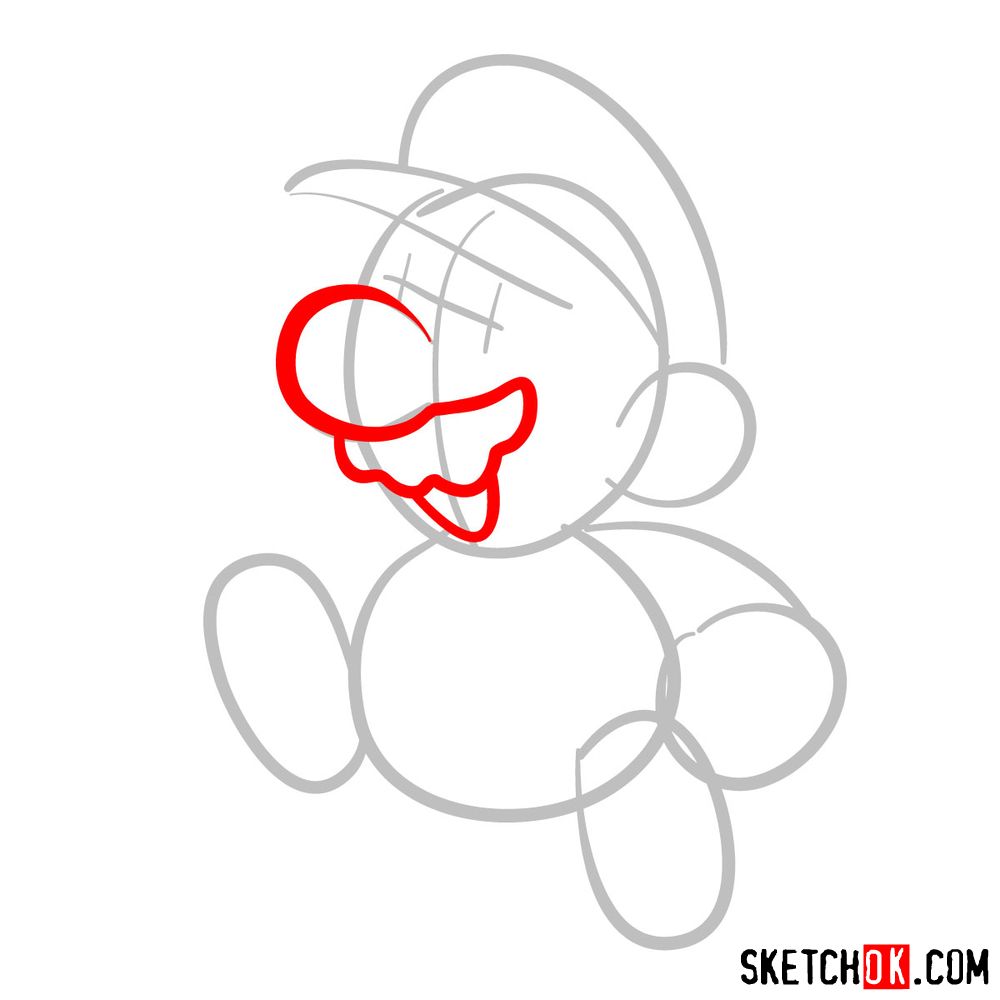 How to draw classic 2D Super Mario - step 03