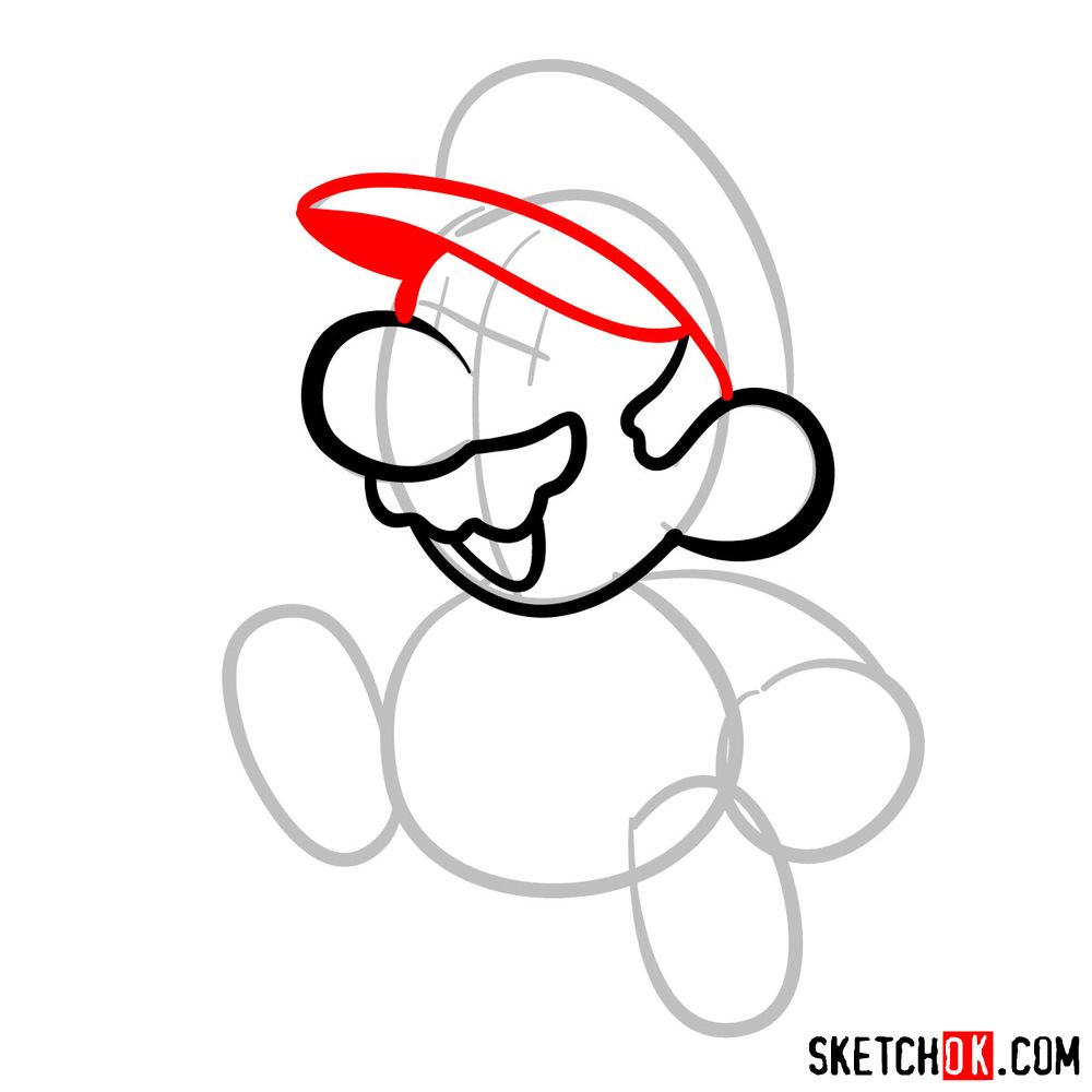 How to draw classic 2D Super Mario - step 05
