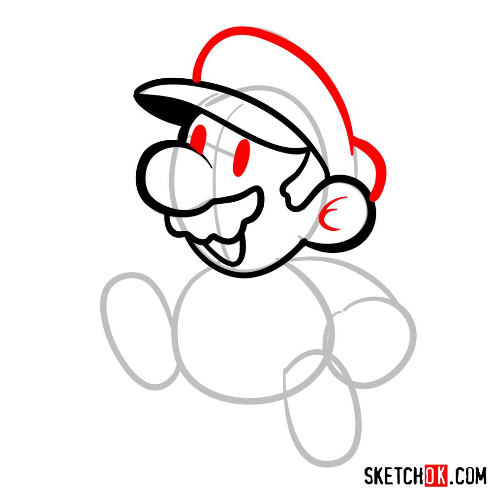 How to draw classic 2D Super Mario - step 06