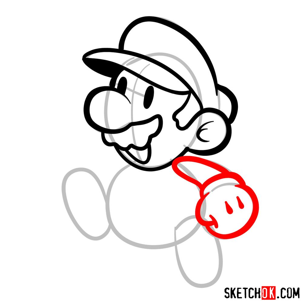 How to draw classic 2D Super Mario - step 07