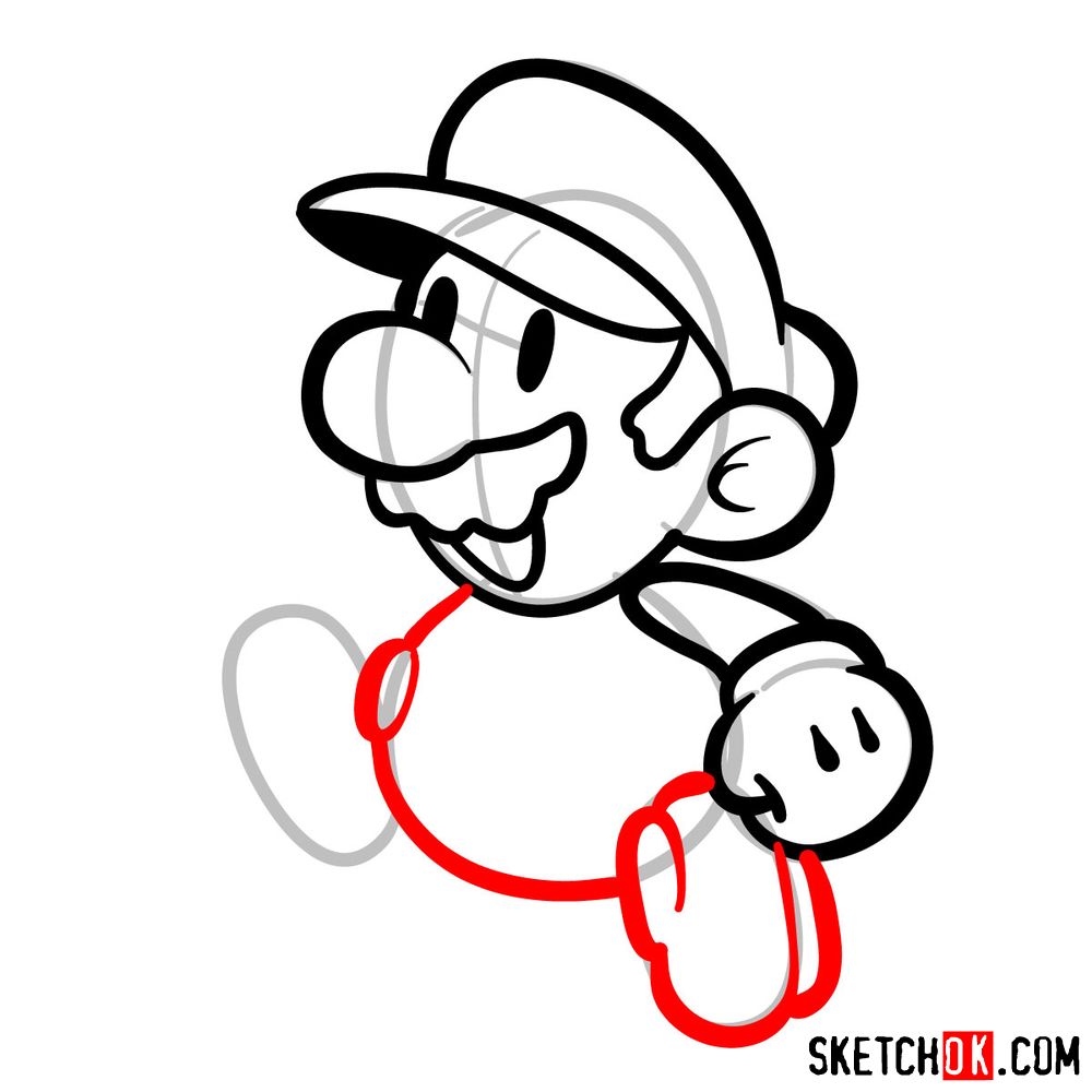 How to draw classic 2D Super Mario - step 08
