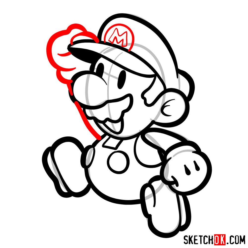 How to draw classic 2D Super Mario - step 10