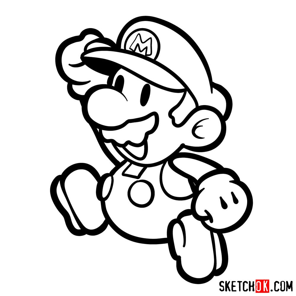 How to draw classic 2D Super Mario - step 11