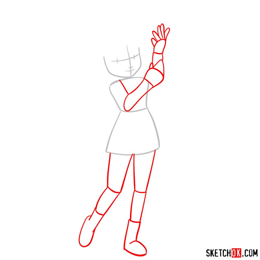 How to draw Princess Daisy - step 02