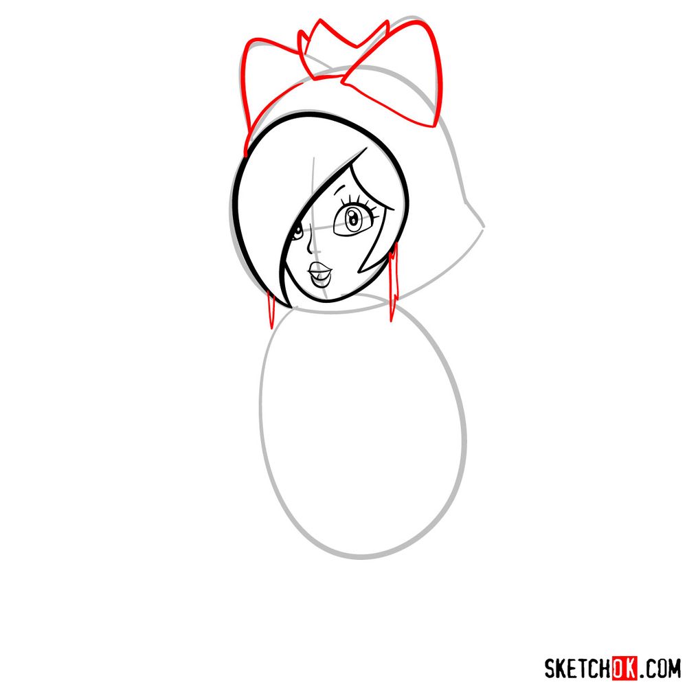 How to draw cat Rosalina - step 07