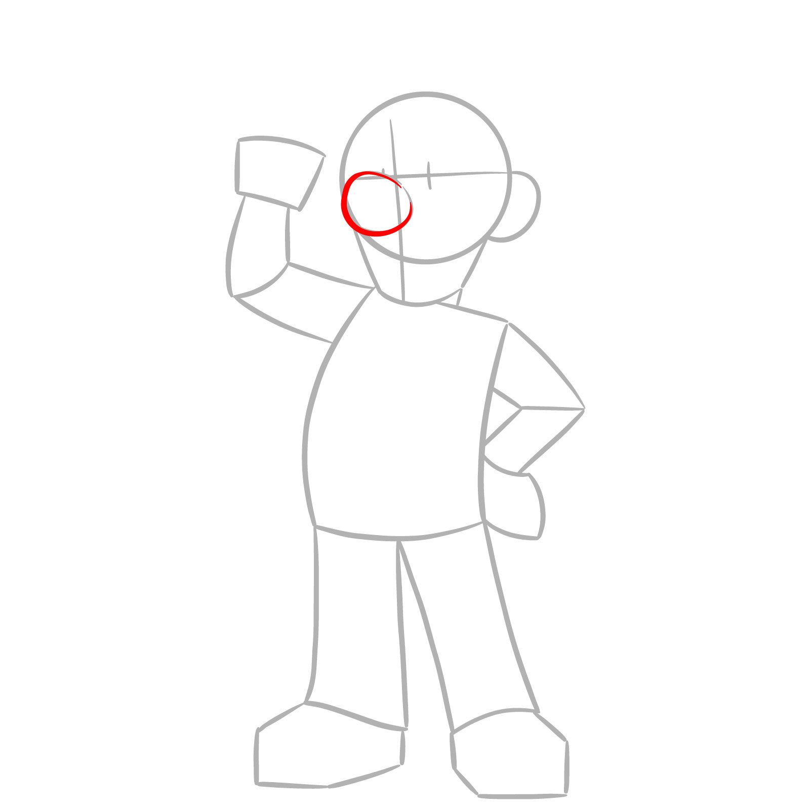 How to Draw Luigi Movie Version - step 03