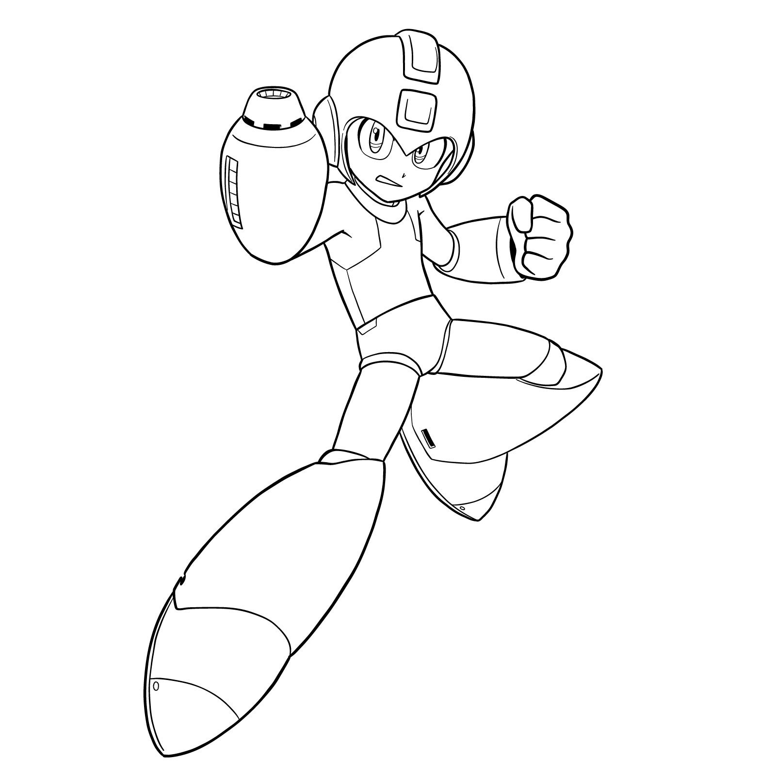 How to draw Mega Man from the 11th game - final step