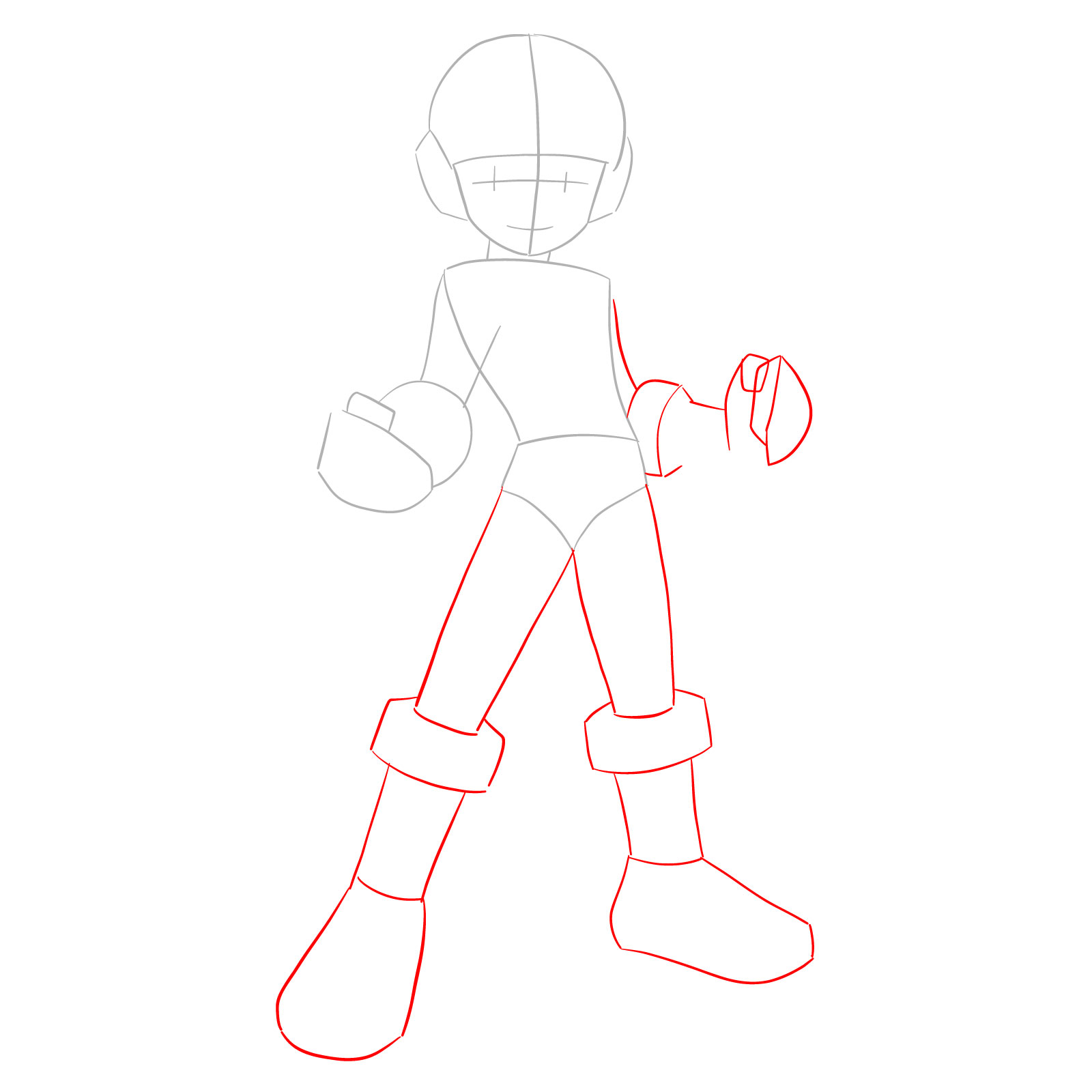 How to draw MegaMan.EXE - step 03