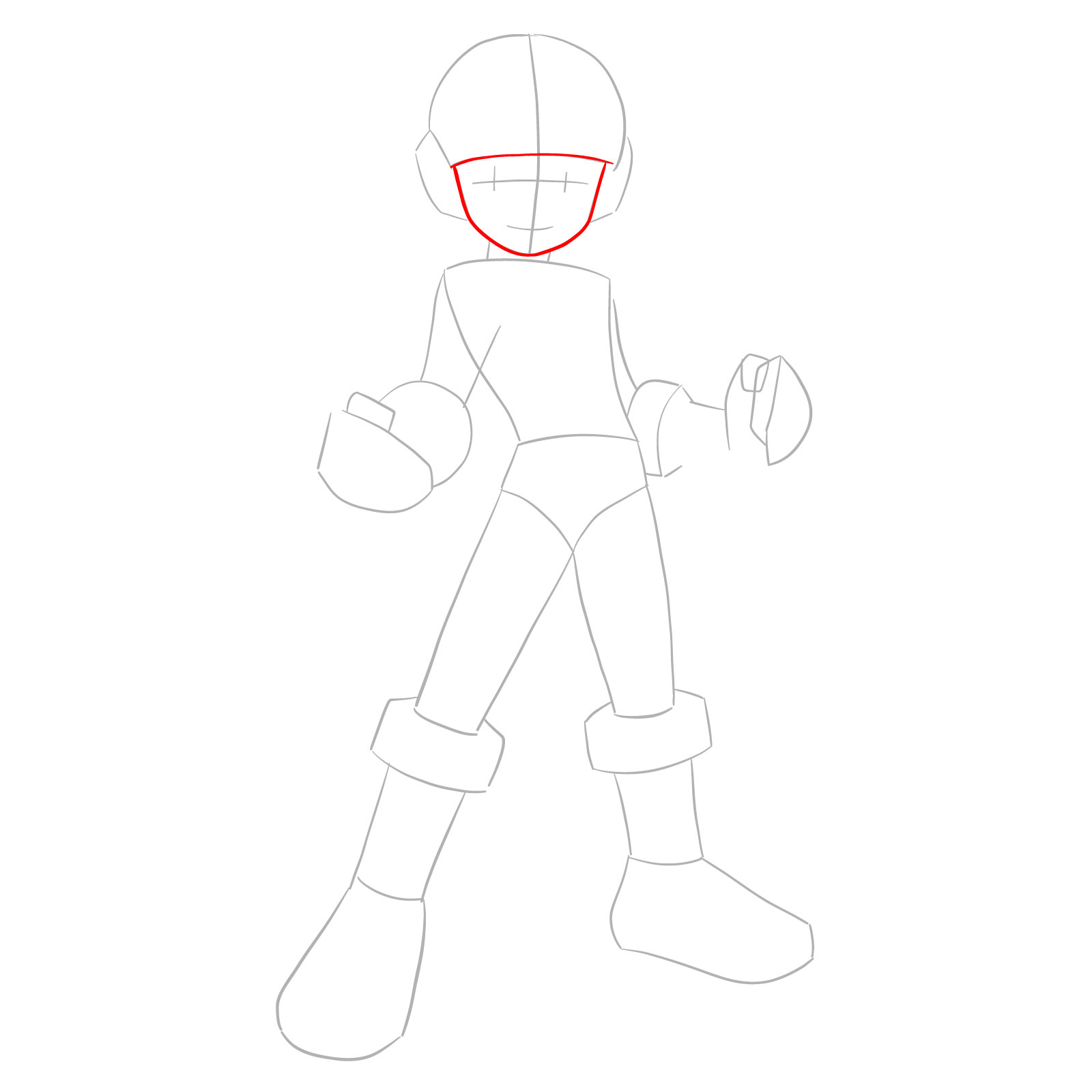 How to draw MegaMan.EXE - step 04