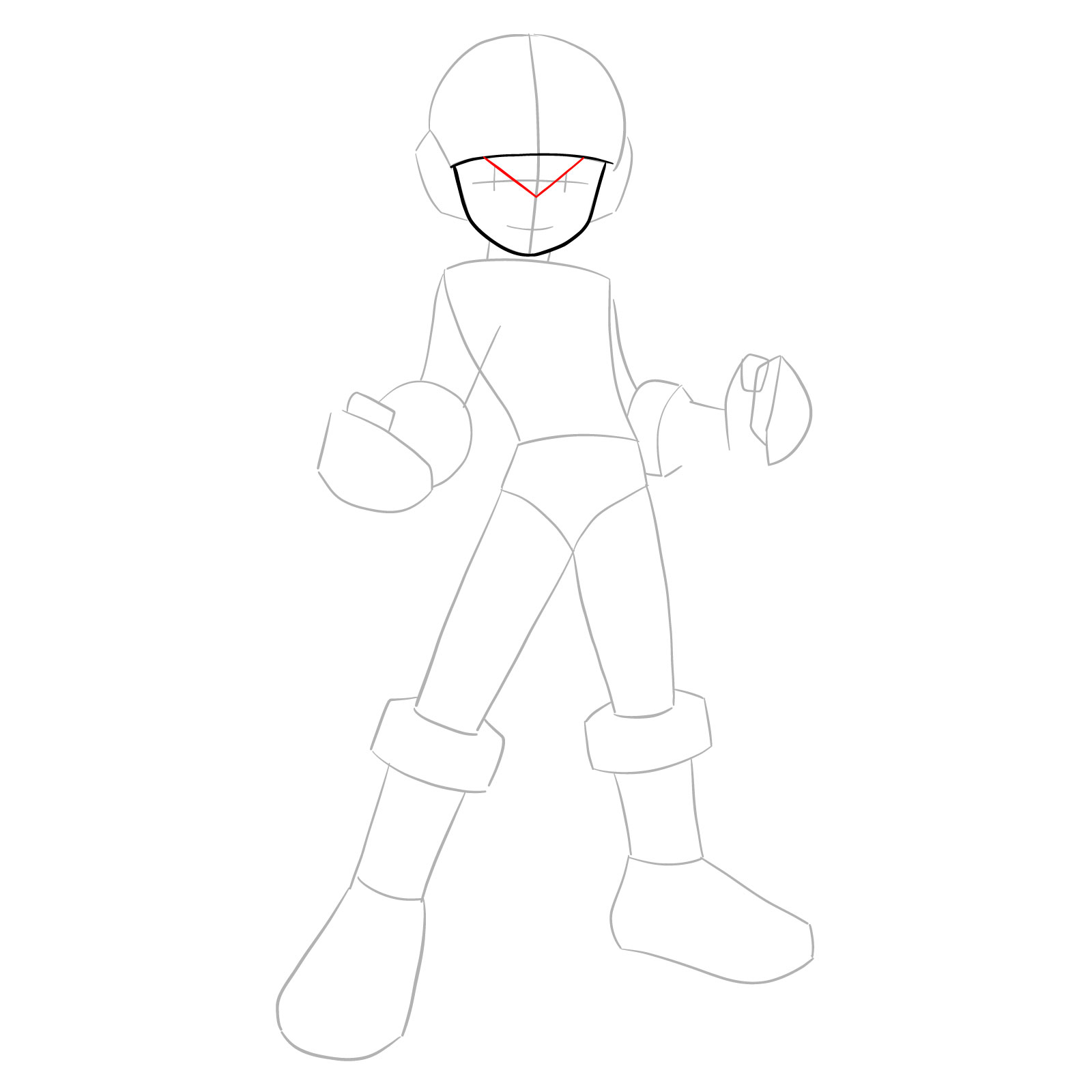 How to draw MegaMan.EXE - step 05