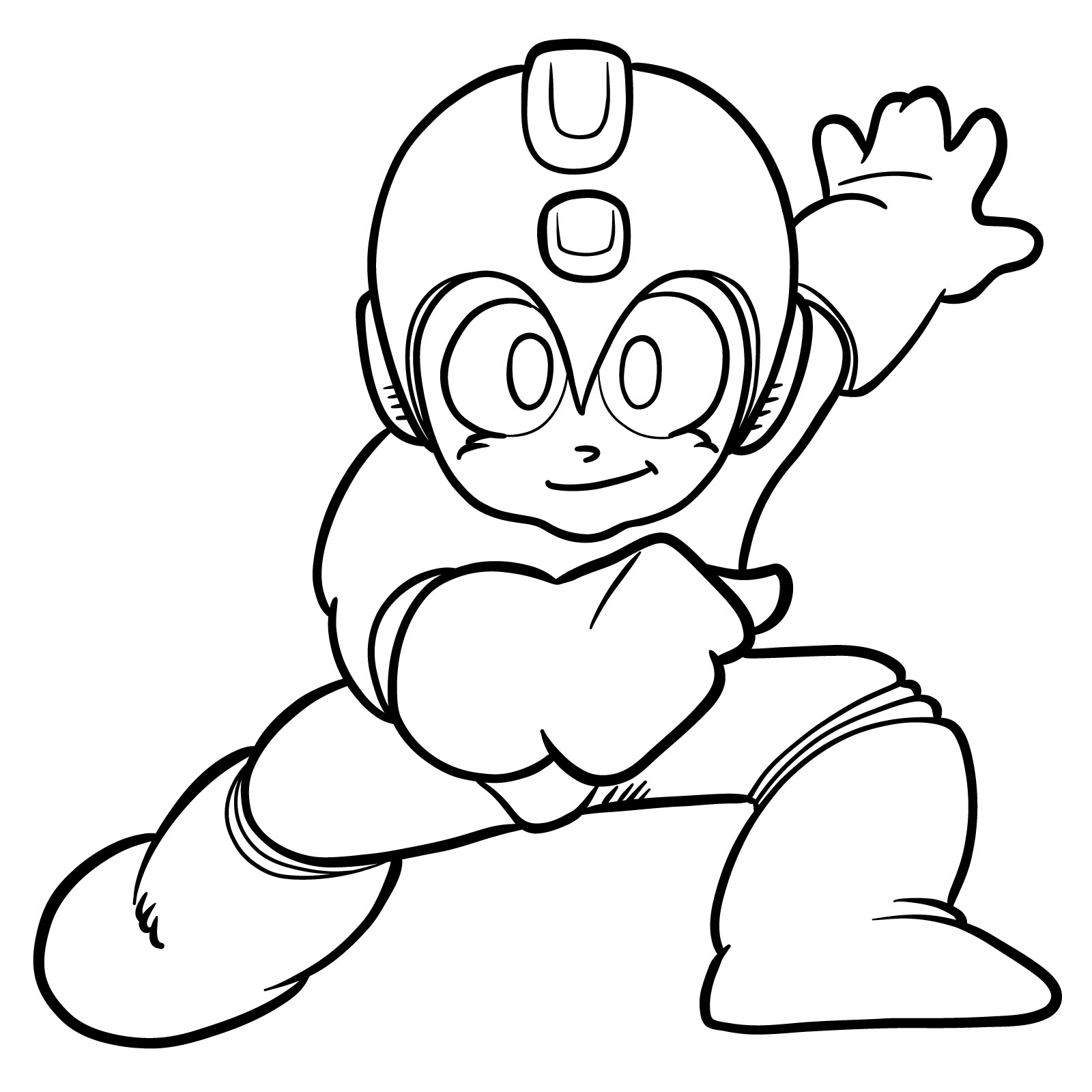 How to draw Mega Man from the original game - final step