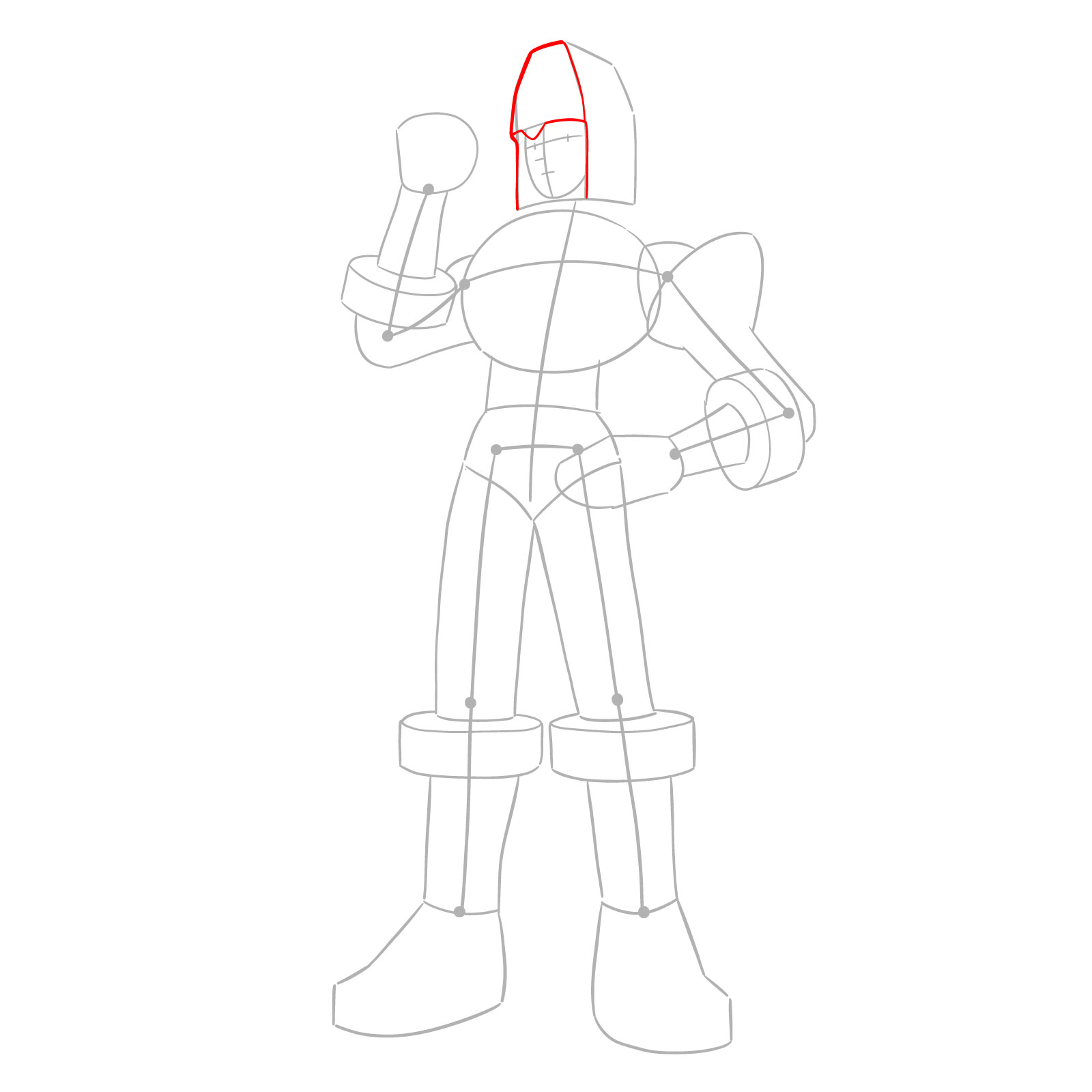 How to draw Glide.EXE from Mega Man Battle Network - step 04