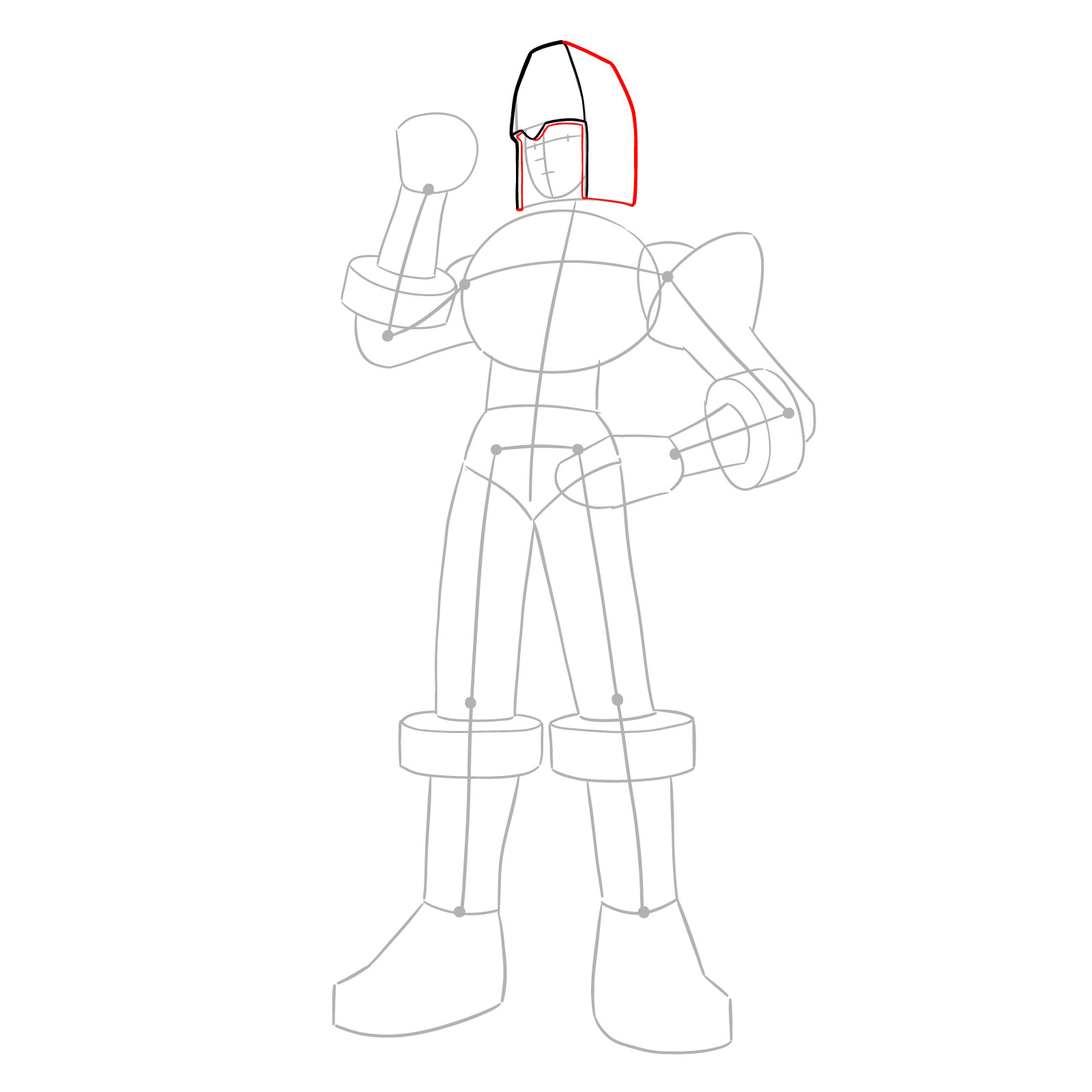 How to draw Glide.EXE from Mega Man Battle Network - step 05