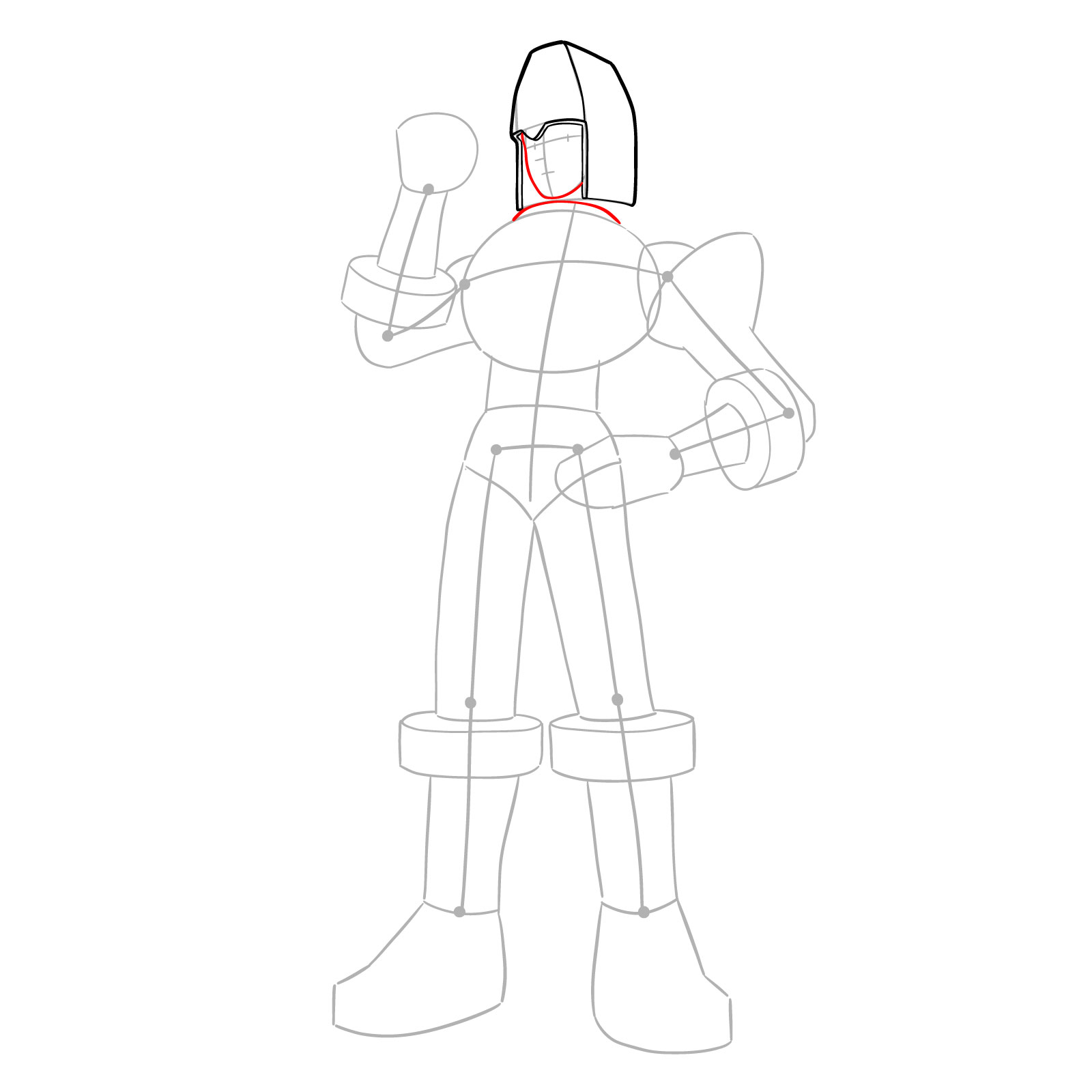 How to draw Glide.EXE from Mega Man Battle Network - step 06