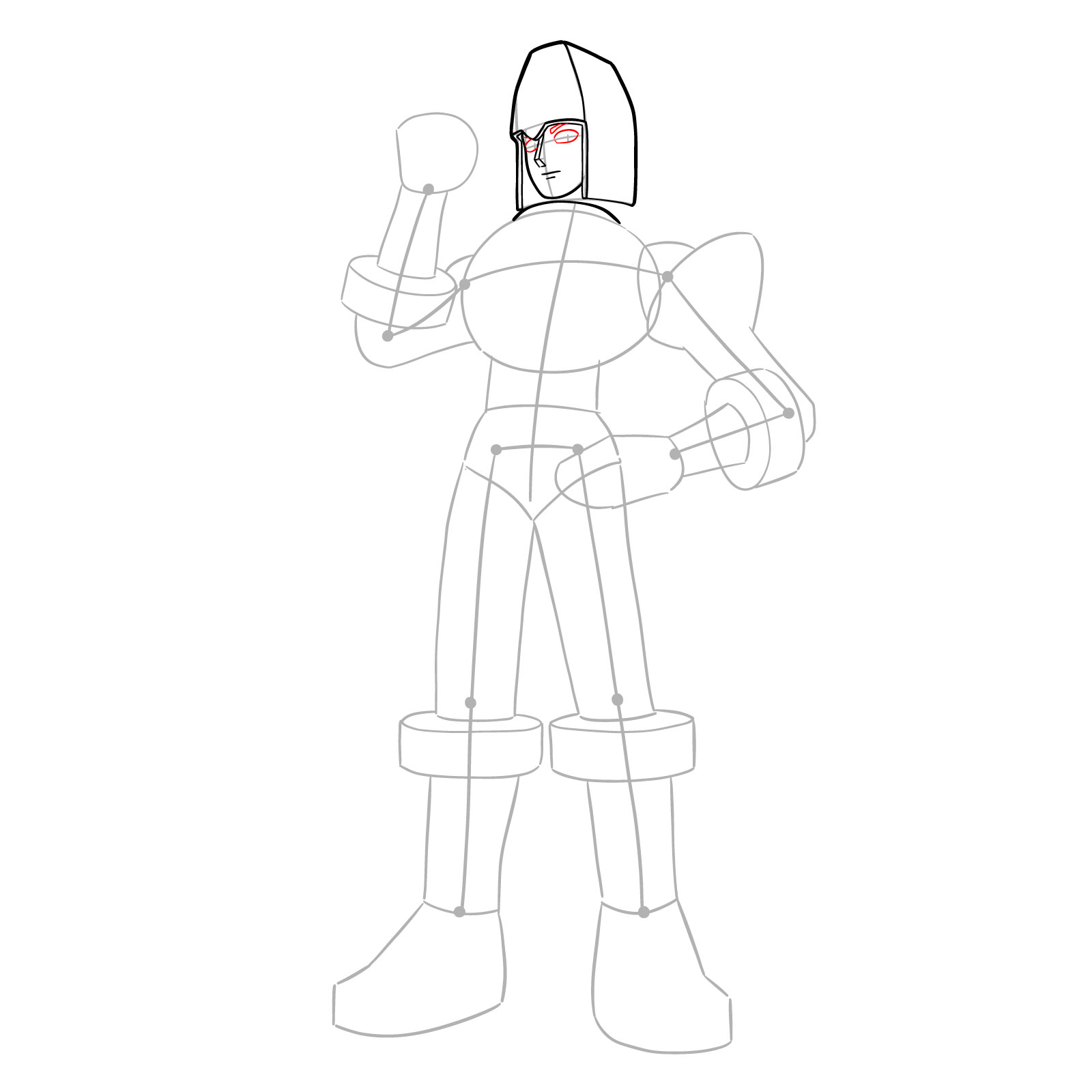 How to draw Glide.EXE from Mega Man Battle Network - step 08