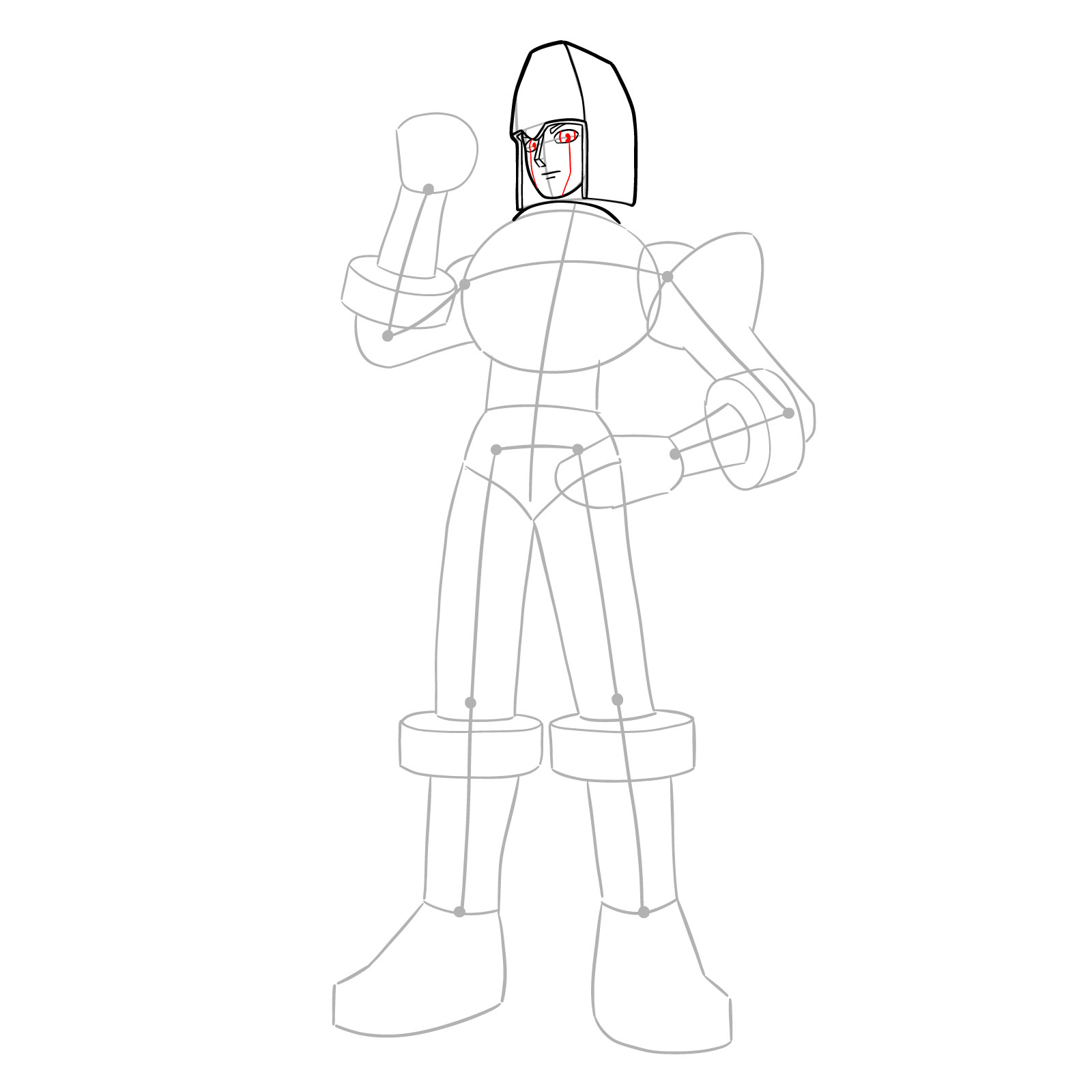How to draw Glide.EXE from Mega Man Battle Network - step 09