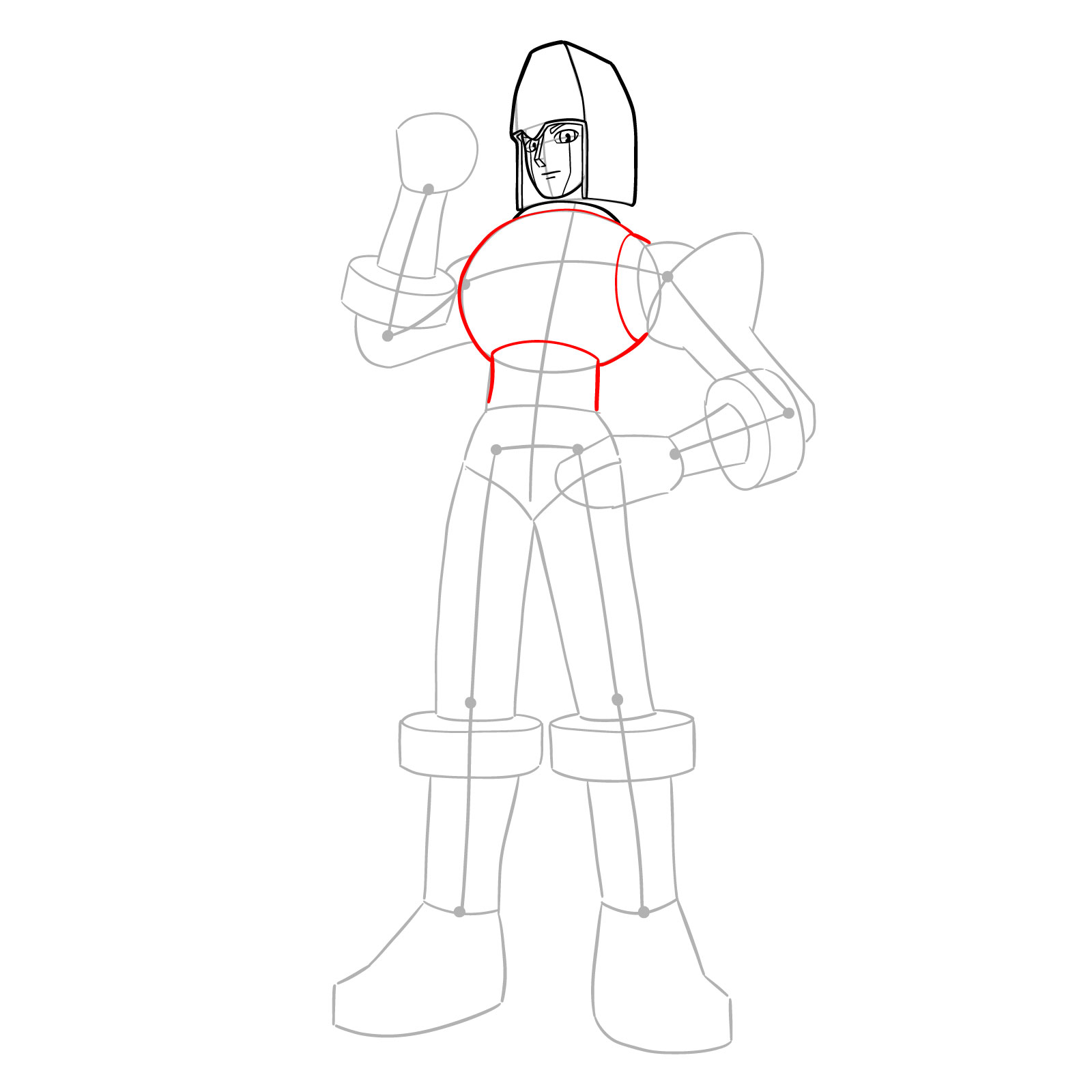 How to draw Glide.EXE from Mega Man Battle Network - step 10