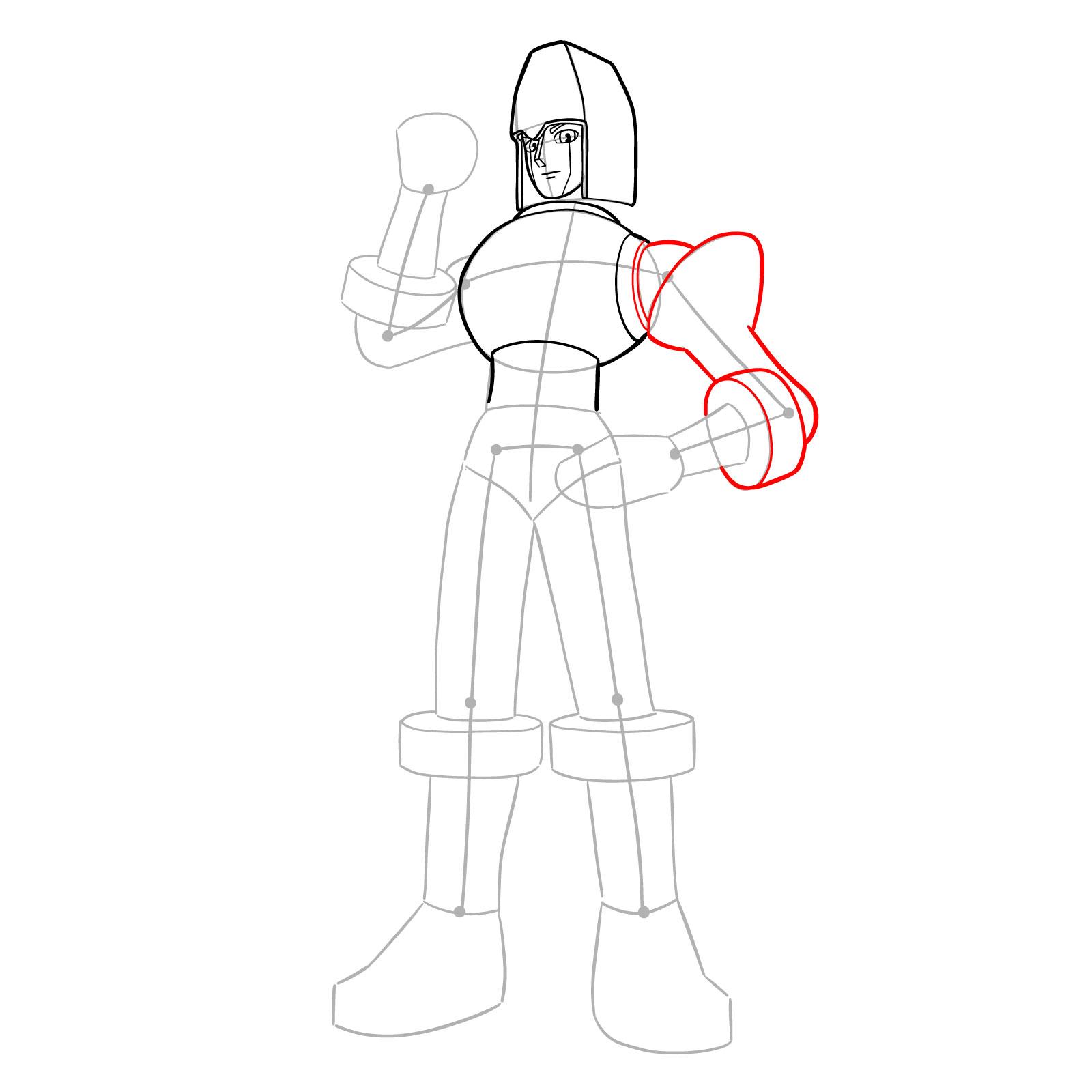 How to draw Glide.EXE from Mega Man Battle Network - step 11