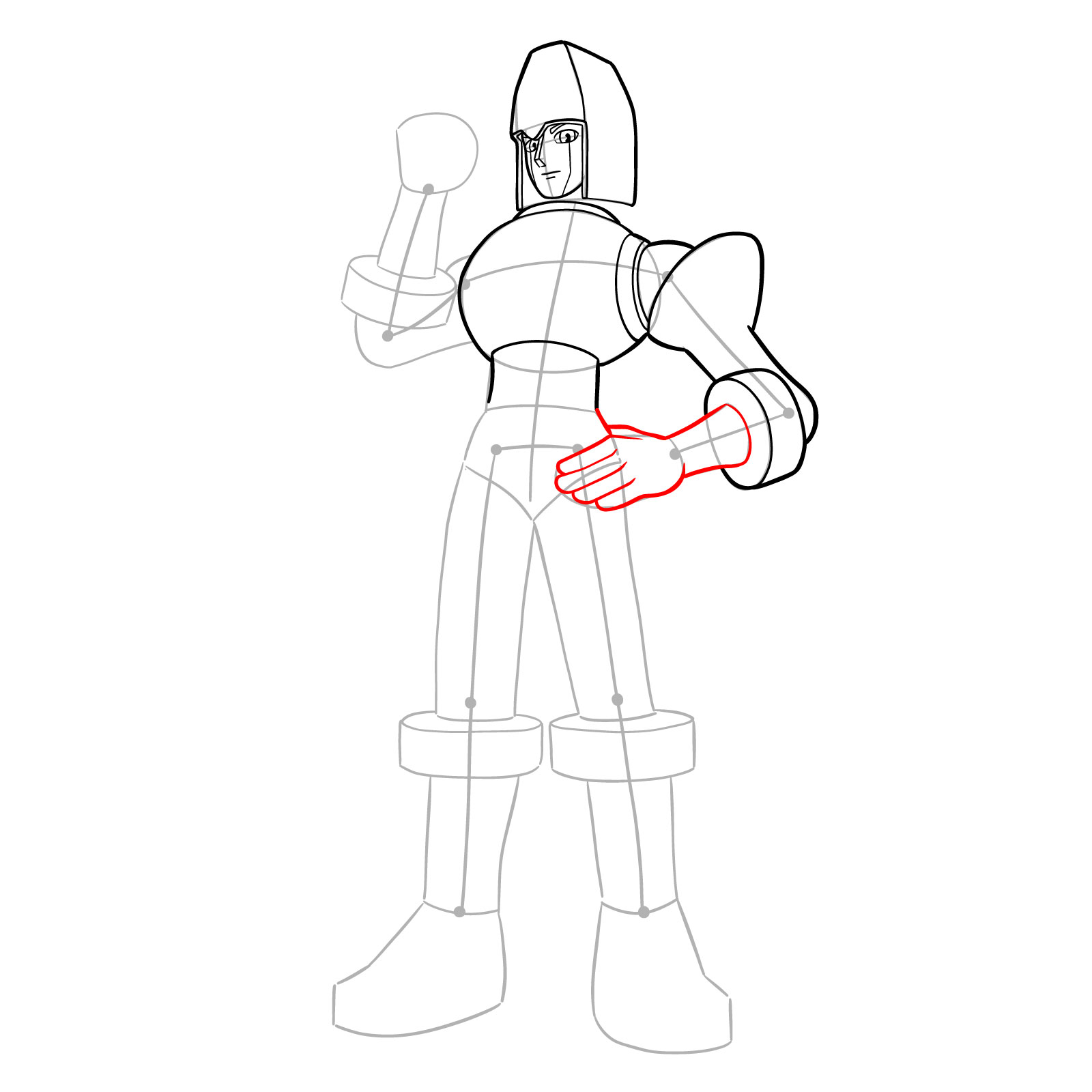 How to draw Glide.EXE from Mega Man Battle Network - step 12