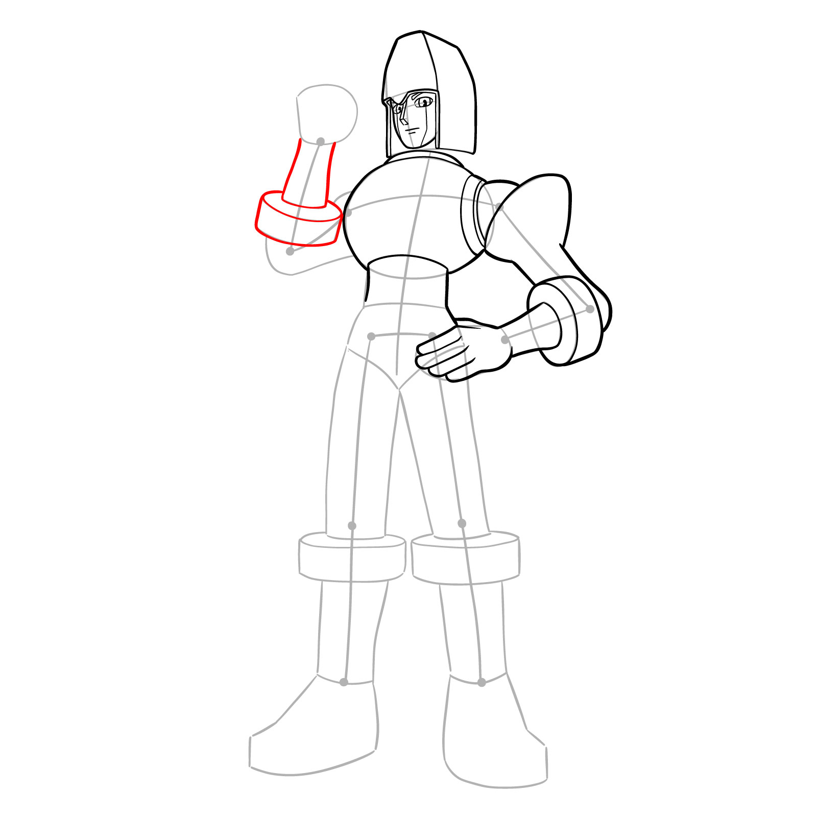 How to draw Glide.EXE from Mega Man Battle Network - step 13