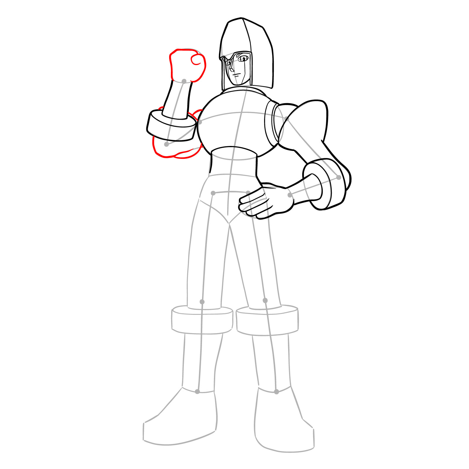 How to draw Glide.EXE from Mega Man Battle Network - step 14