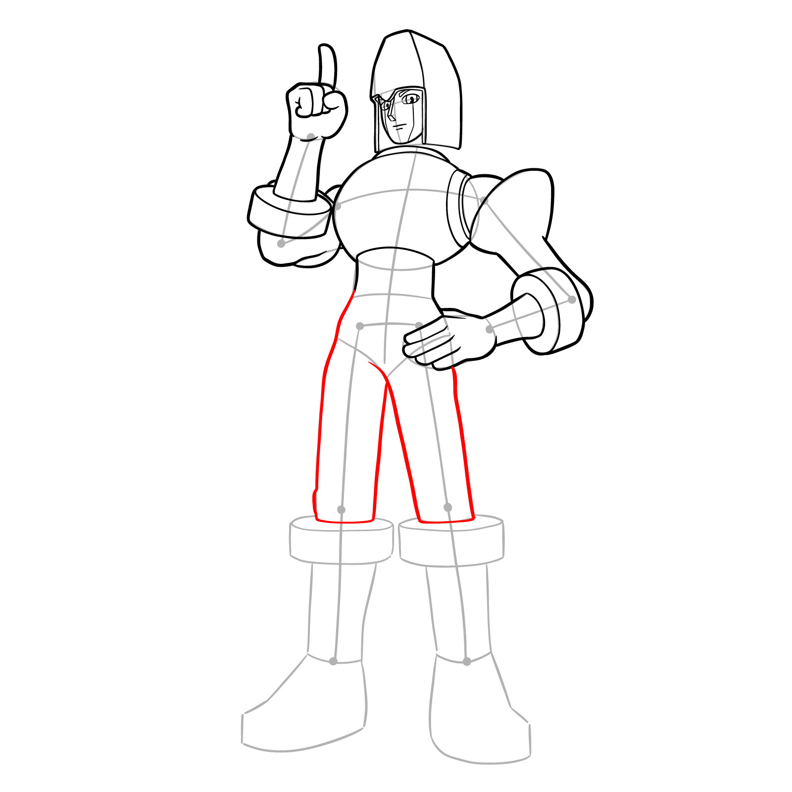 How to draw Glide.EXE from Mega Man Battle Network - step 16