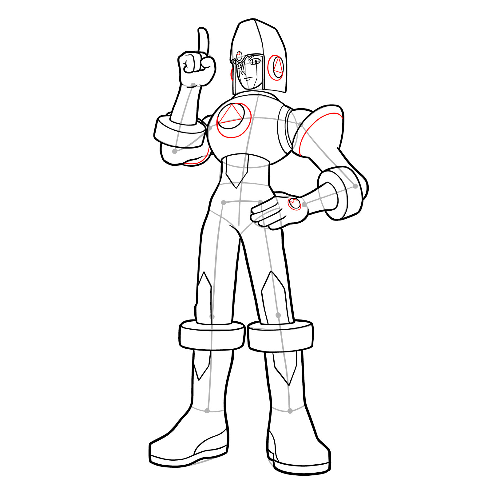 How to draw Glide.EXE from Mega Man Battle Network - step 21