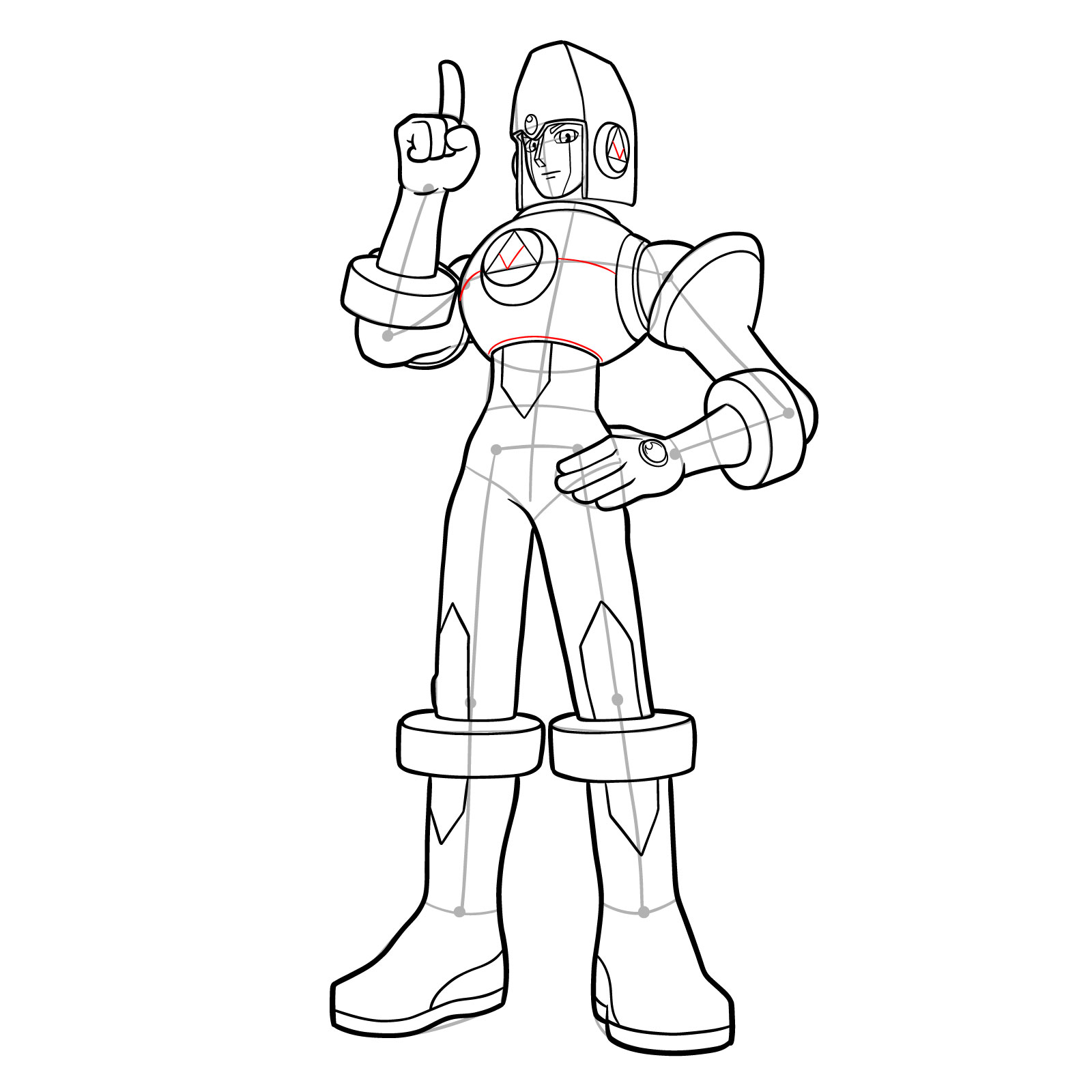 How to draw Glide.EXE from Mega Man Battle Network - step 22