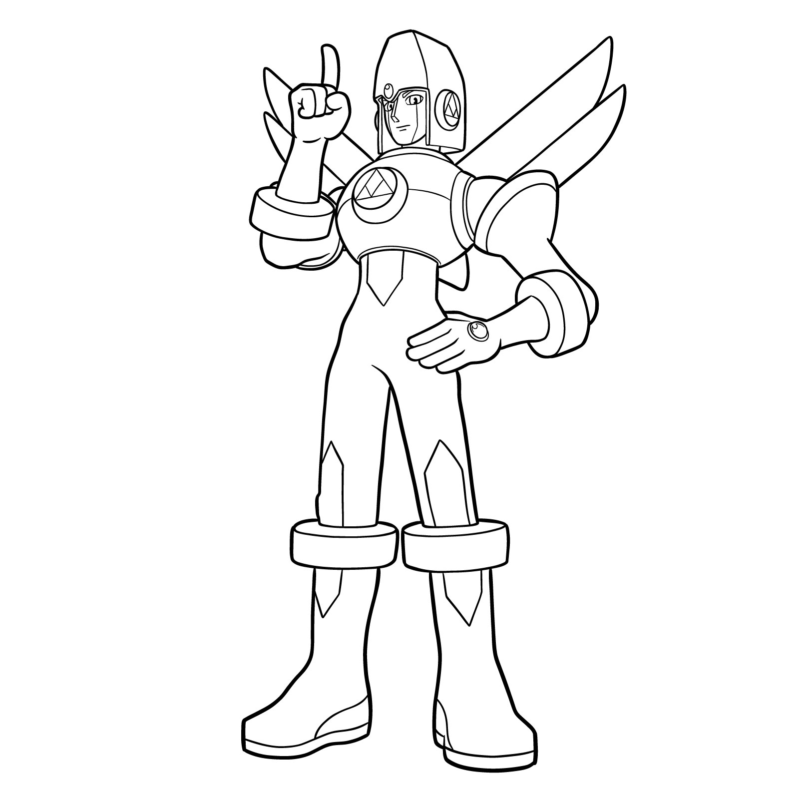How to draw Glide.EXE from Mega Man Battle Network - final step