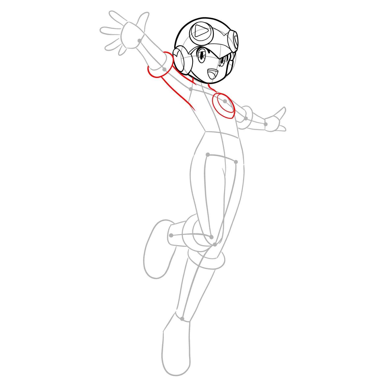 How to draw Roll.EXE from Mega Man X DiVE - step 11