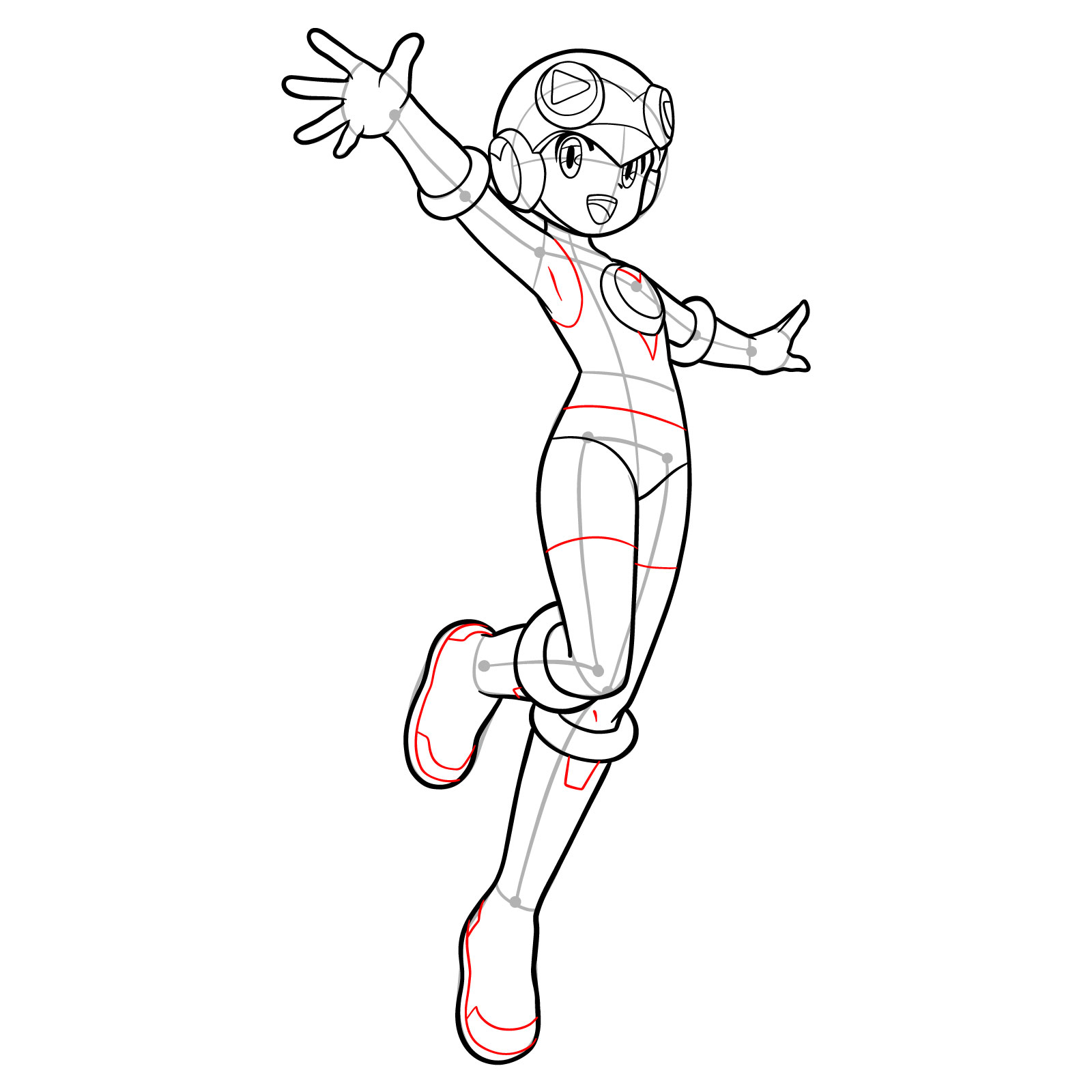 How to draw Roll.EXE from Mega Man X DiVE - step 18