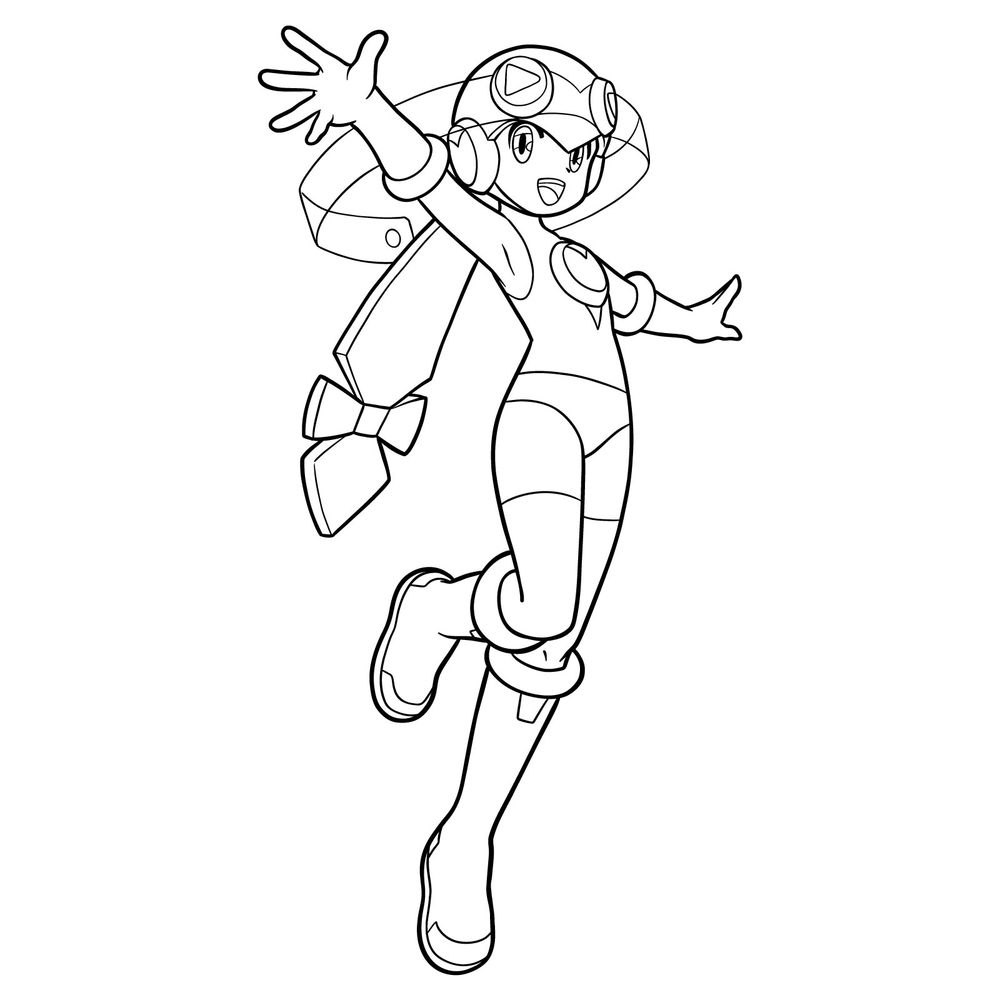 How to draw Roll.EXE from Mega Man X DiVE